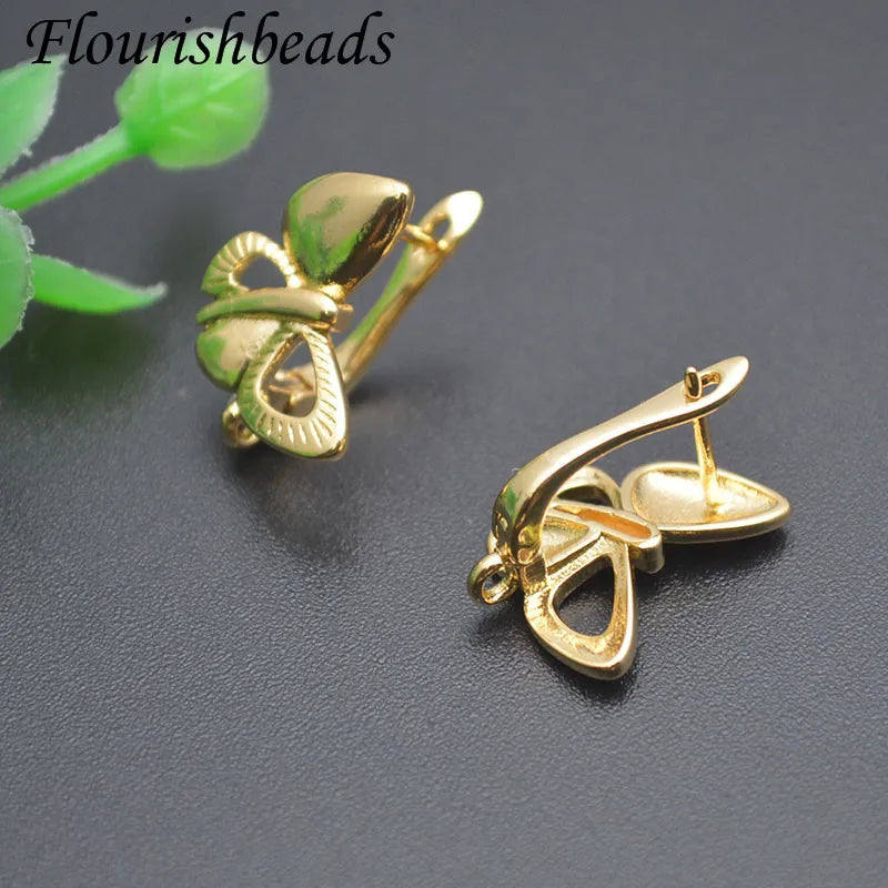 Ohrhaken Ohrringe 18k Gold Anlaufgeschützt Packung 30 Stk. – Glattes Premium-Finish | DIY Schmuck Zubehör für Hochzeit, Weihnachten & Bastelarbeiten