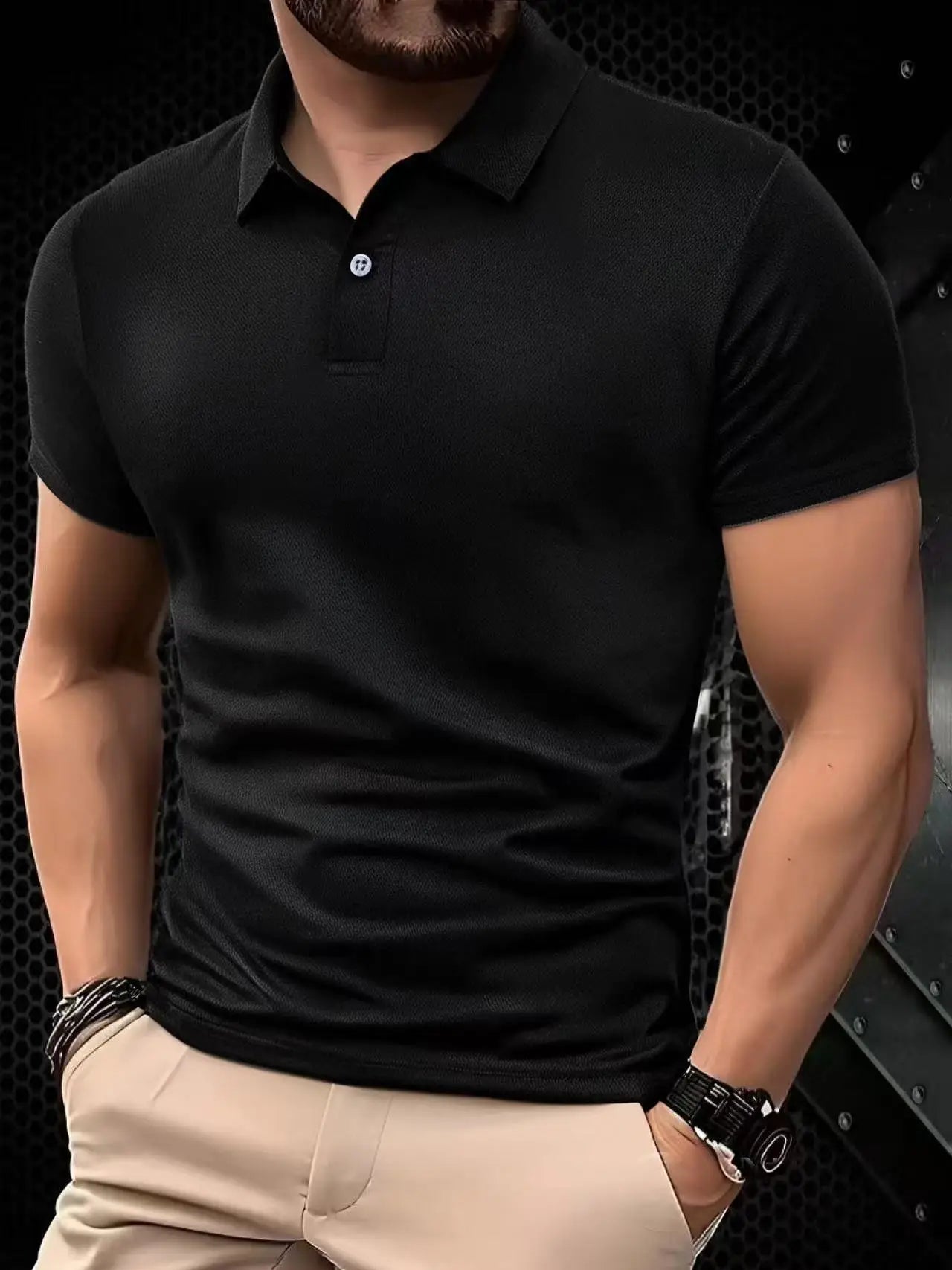 Polo Sport Homme Ultra-Léger Séchage Rapide – Couleur Unie & Anti-Transpiration | Fitness, Gym & Running | Respirant