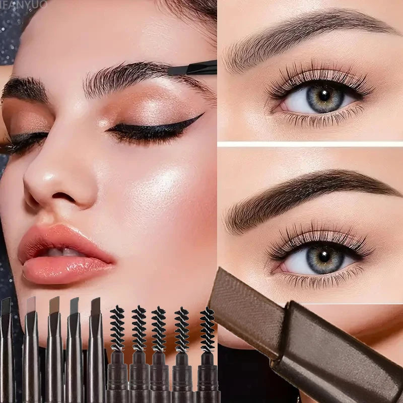 Crayon Sourcils Double Embout – Ultra-Fin Waterproof Longue Tenue | Maquillage Professionnel