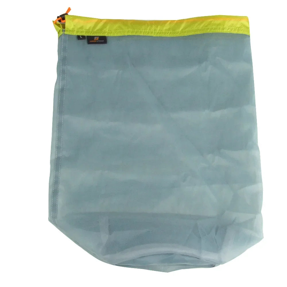 Sac Filet Nylon Ultraléger Cordon – Rangement Sac de Couchage Voyage Randonnée Camping Outdoor S/M/L/XL/XXL