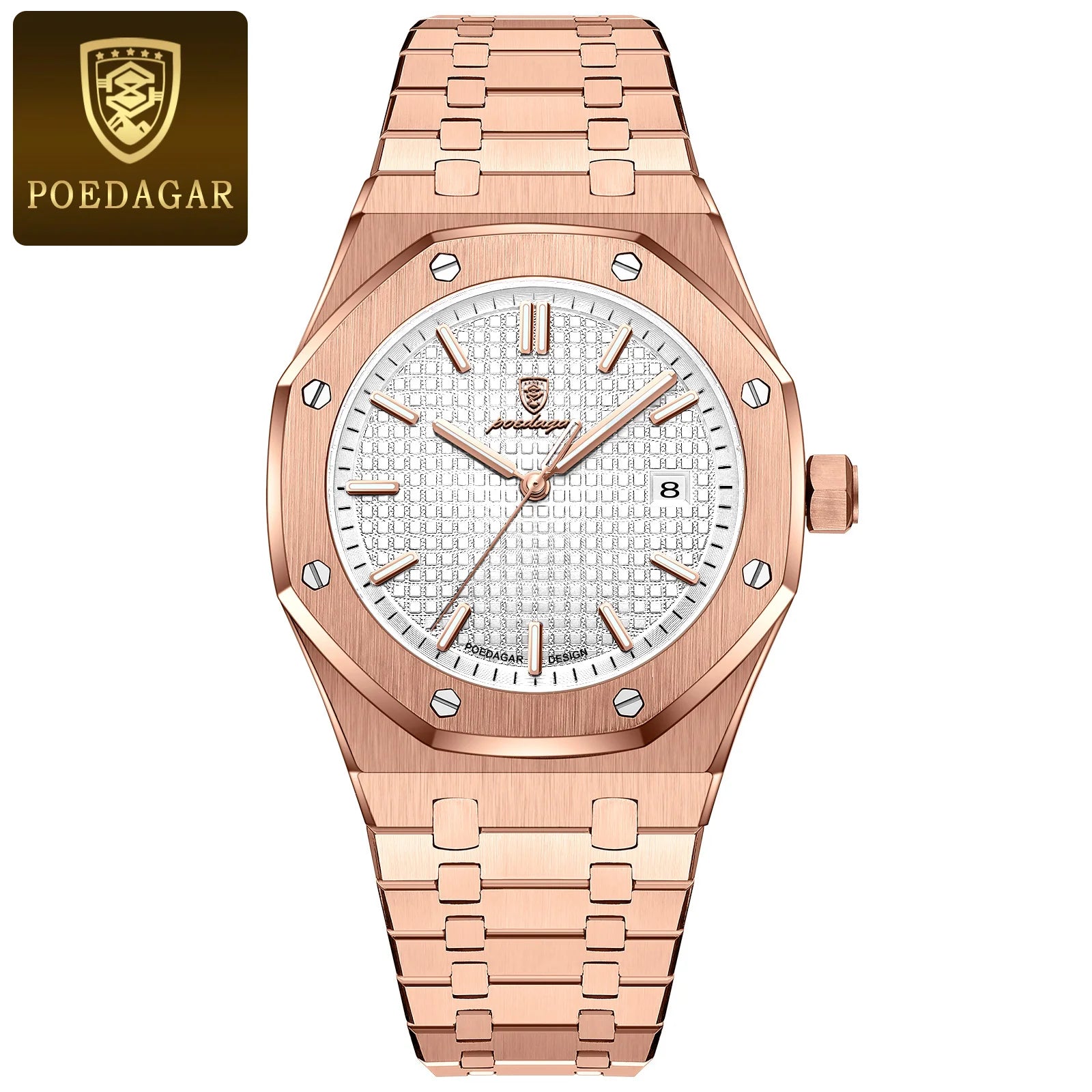 Montre Homme POEDAGAR Business Luxe Quartz – Acier Lumineux Étanche Date Fashion
