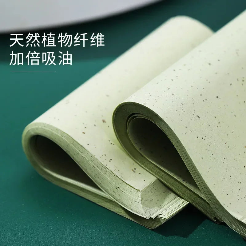 Papiers Matifiants Thé Vert – Lot 100 Pcs Portables | Lingettes Anti-Brillance Visage