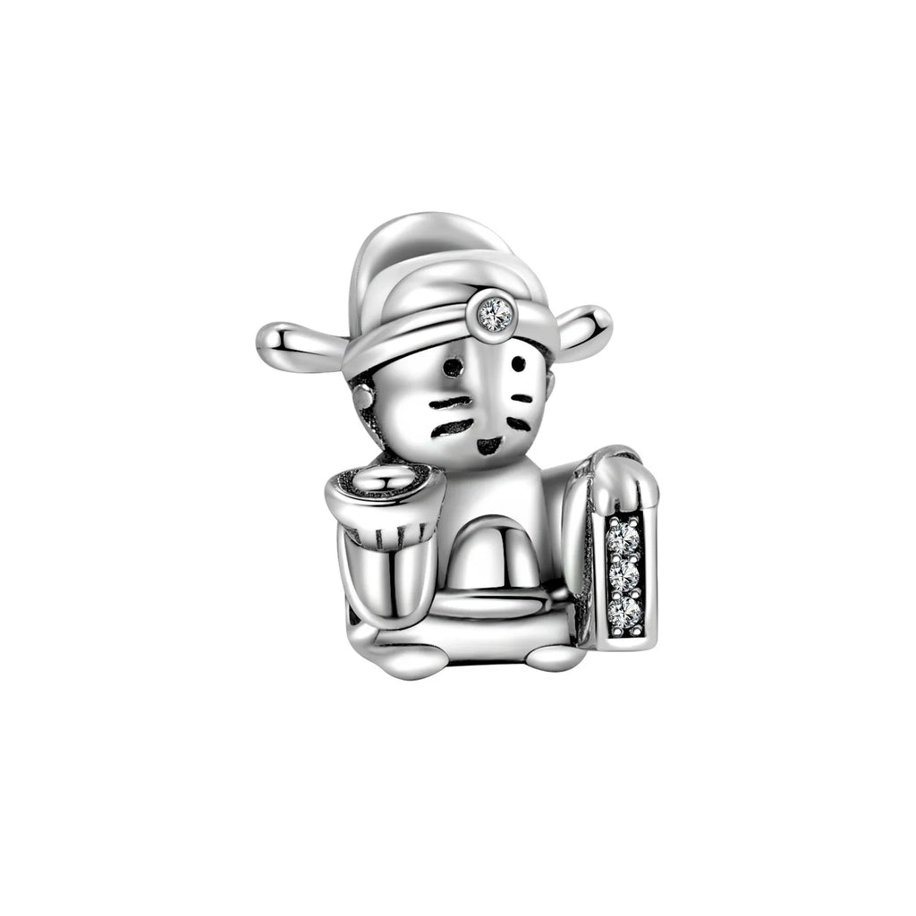 Charm Argent 925 Bouddha Dieu de la Richesse – Perle DIY Pendentif Bracelet Bijou Fashion