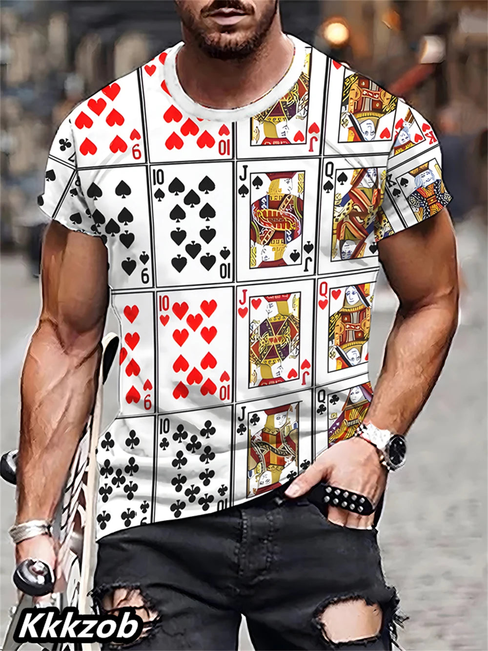 T-Shirt Homme Imprimé Lion Col Rond Manches Courtes Doux Respirant – Casual Outdoor Activités Été Essentiel | Mode Homme Nature