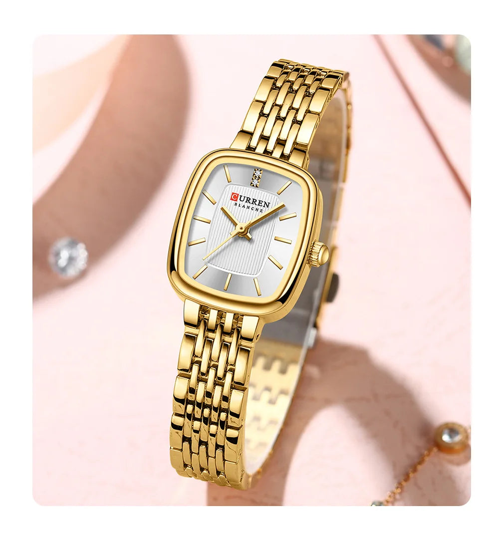 Montre Femme CURREN Dress Fashion Quartz – Bracelet Acier Simple Élégante Intemporelle