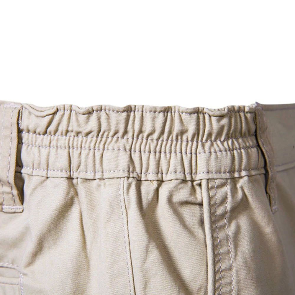 Short Homme 100% Coton Couleur Unie Ceinture Élastique Casual Business Social Plage Été Haute Qualité 10 Coloris Disponibles – Short Premium Multifonction | Mode Homme Été Premium