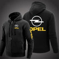 Veste Opel Homme Zip Capuche Imprimée – Sportswear Casual Manches Longues Couleur Unie