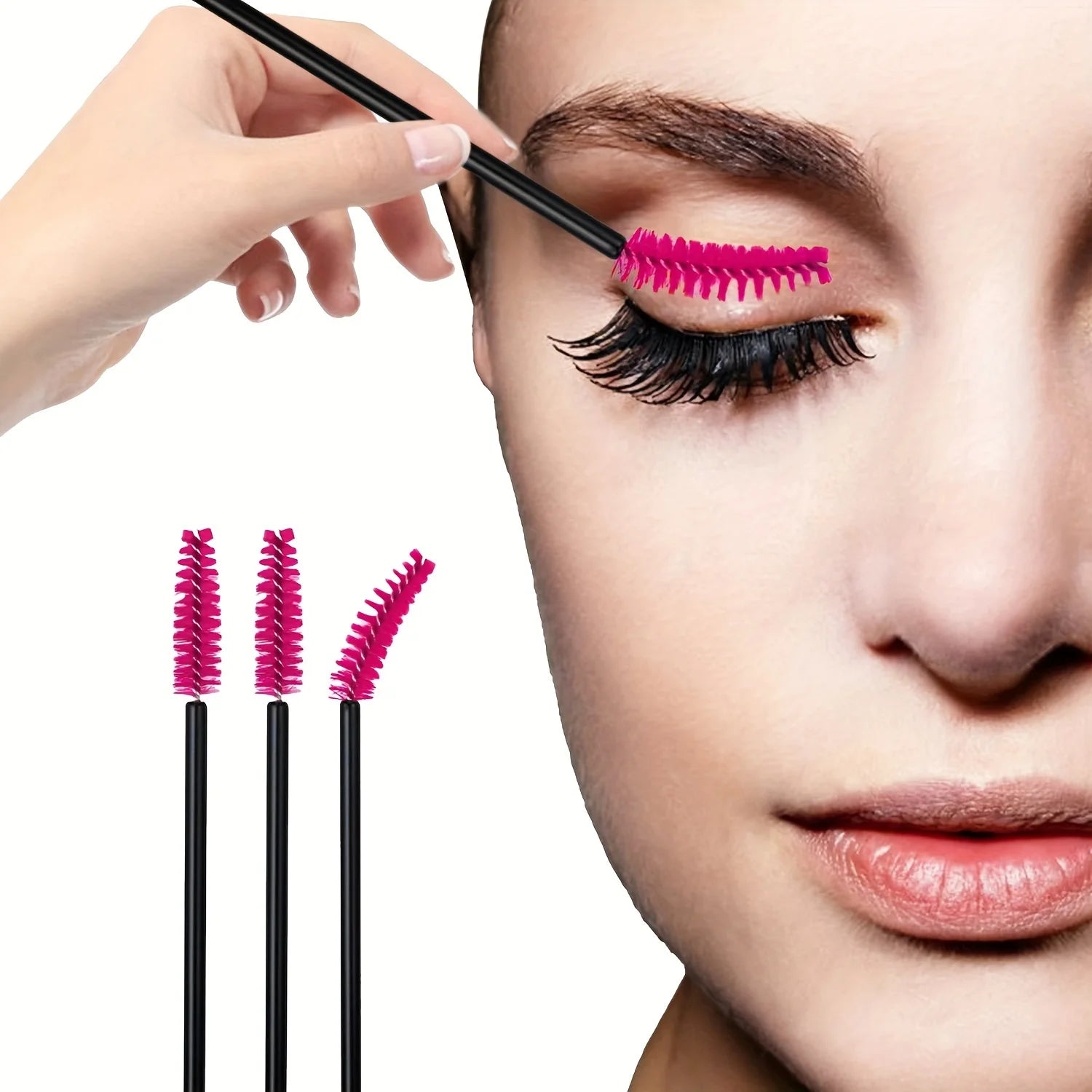 Brosses Jetables Cils & Sourcils – Lot 50 Pcs | Applicateurs Mascara & Extension