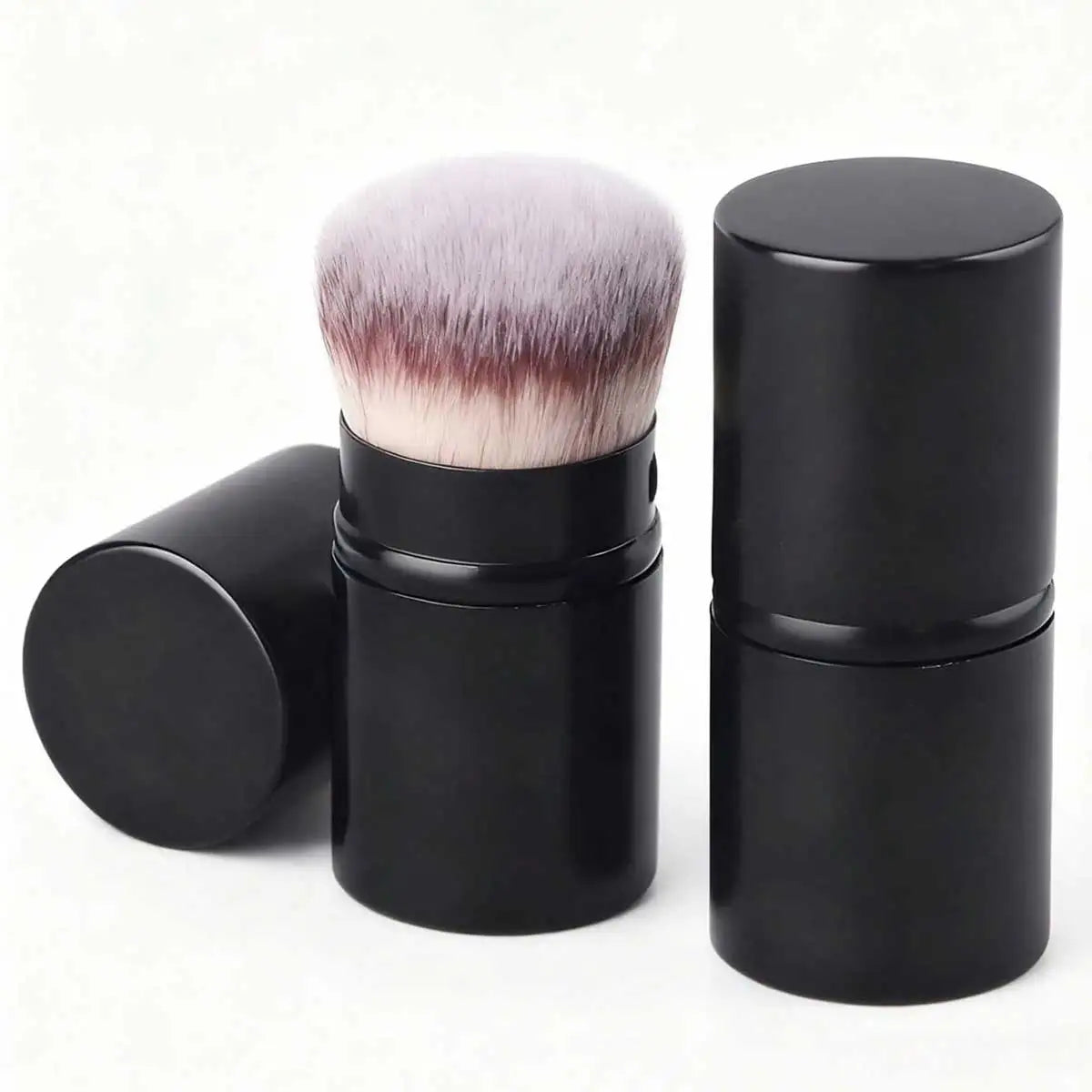 Pinceau Rétractable Professionnel Visage – Blush, Fond de Teint & Poudre Libre | Poils Synthétiques Ultra-Doux