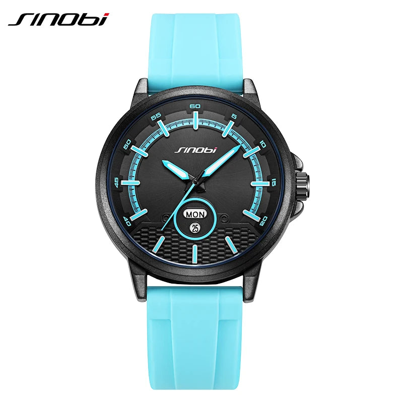 Montre Homme SINOBI Sport Quartz – Calendrier Semaine Fashion Top Brand Cadeau