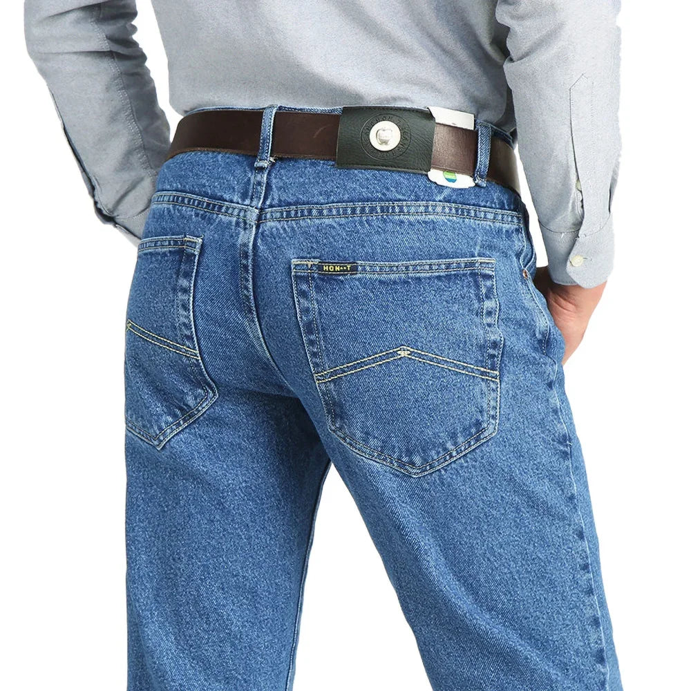 Jean Herren Business Klassisch Baumwolle Stretch Straight Slim Fit Denim Elastisch Frühling Sommer Herbst Elegante Freizeithose – Premium Vielseitige Jeans | Premium Herrenmode