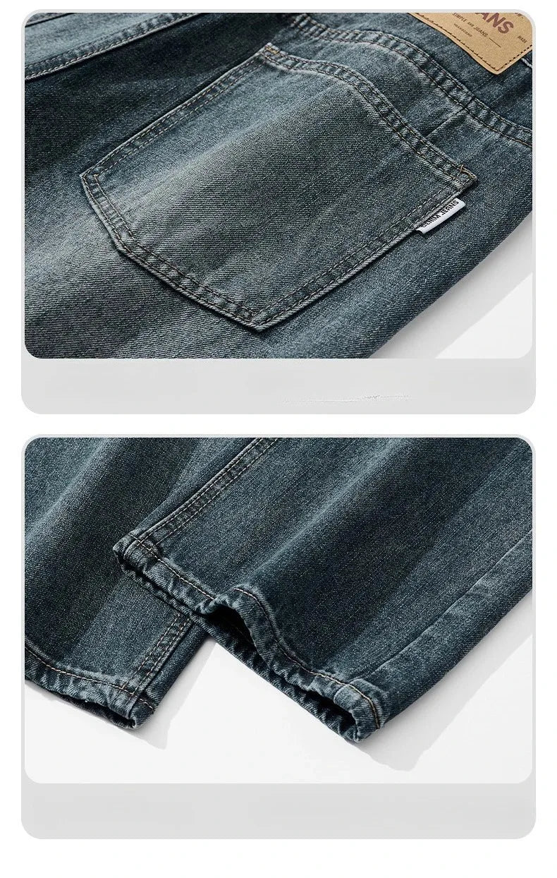 Jean Homme Droit Baggy Large Jambe Retro Américain Streetwear Korean Fashion Loose Denim Casual Printemps Automne Tendance – Jean Premium Wide Leg Urban | Mode Homme Streetwear Premium