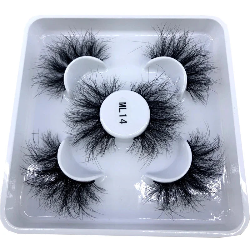 Faux Cils 3D Mink Naturels 2025 – Lot 3 Paires Longues | Extensions Cils Beauté
