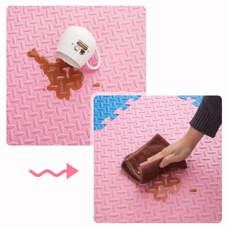 Tapis Puzzle Mousse Bébé Lot 12 Pièces – Dalles Emboîtables Sol Enfant 30x30cm Doux