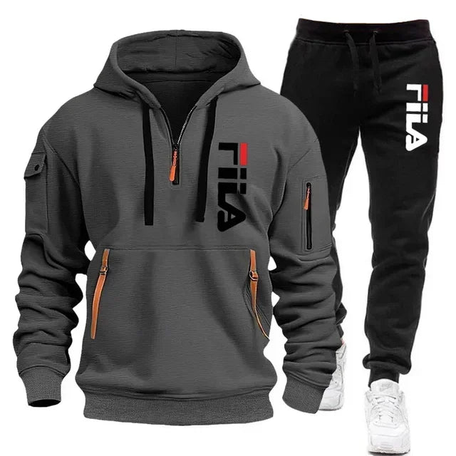 Ensemble Sport Homme 2 Pièces Hoodie Multi-Poches Zippé + Pantalon Automne Hiver Casual Pullover Sportswear Chaud Tendance Premium – Ensemble Sport Premium Multi-Poches 2 Pièces | Mode Homme Sportswear Premium Automne Hiver