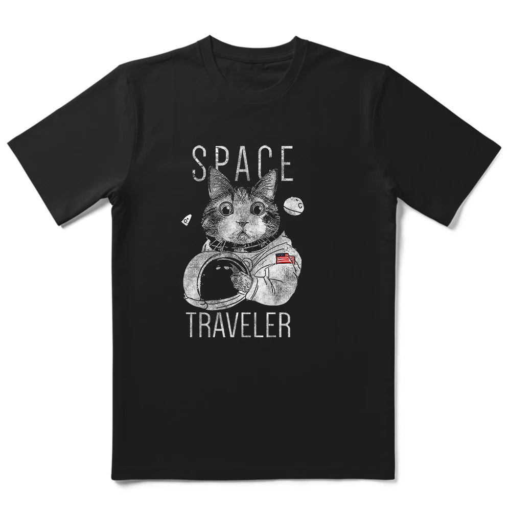 T-Shirt Homme 100% Coton Imprimé Chat Cool Loose Été Manches Courtes Col Rond Casual Tendance – Tee Graphique Félin Streetwear | Mode Homme Premium