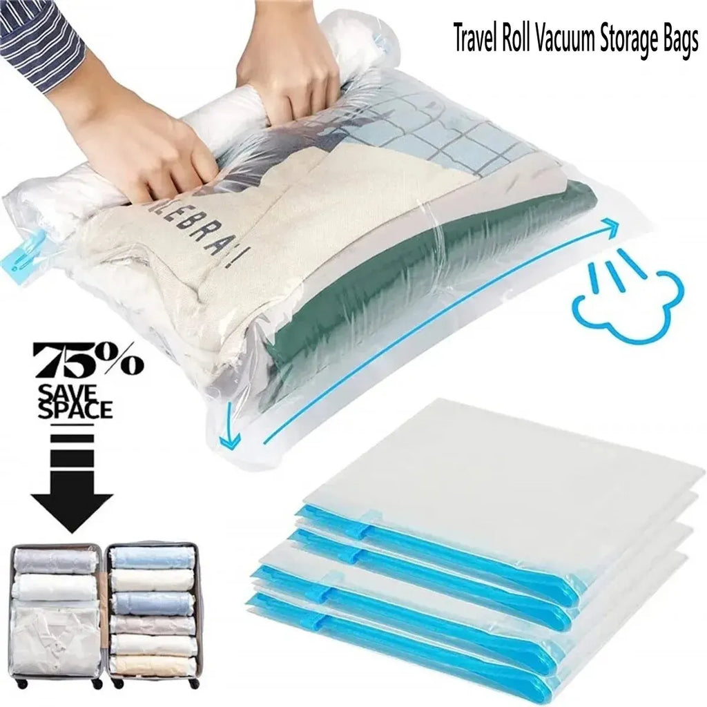 Sacs de Rangement Compressibles Roll-Up – Organisateur Valise Voyage Croisière Maison