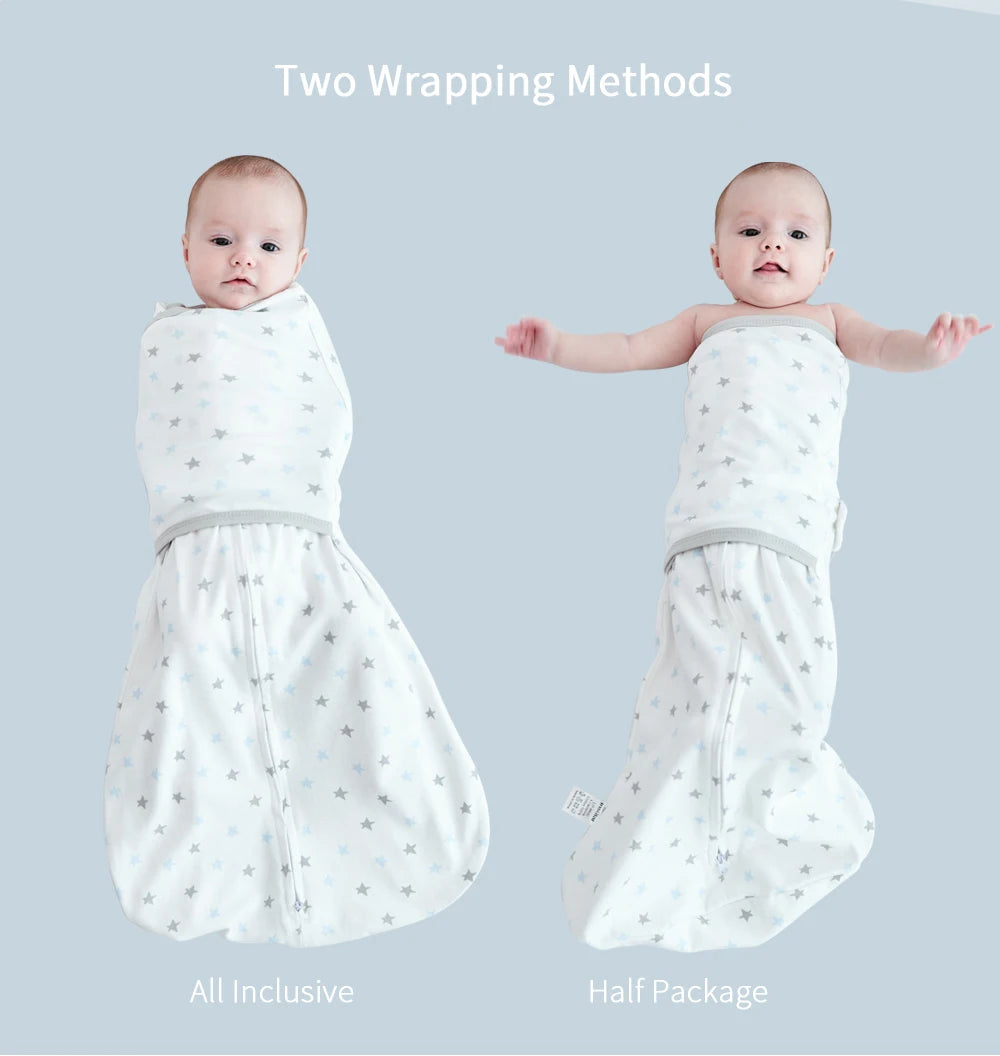 Gigoteuse Emmaillotage Bébé Anti-Sursaut – Couverture Swaddle Légère Toutes Saisons Nouveau-Né