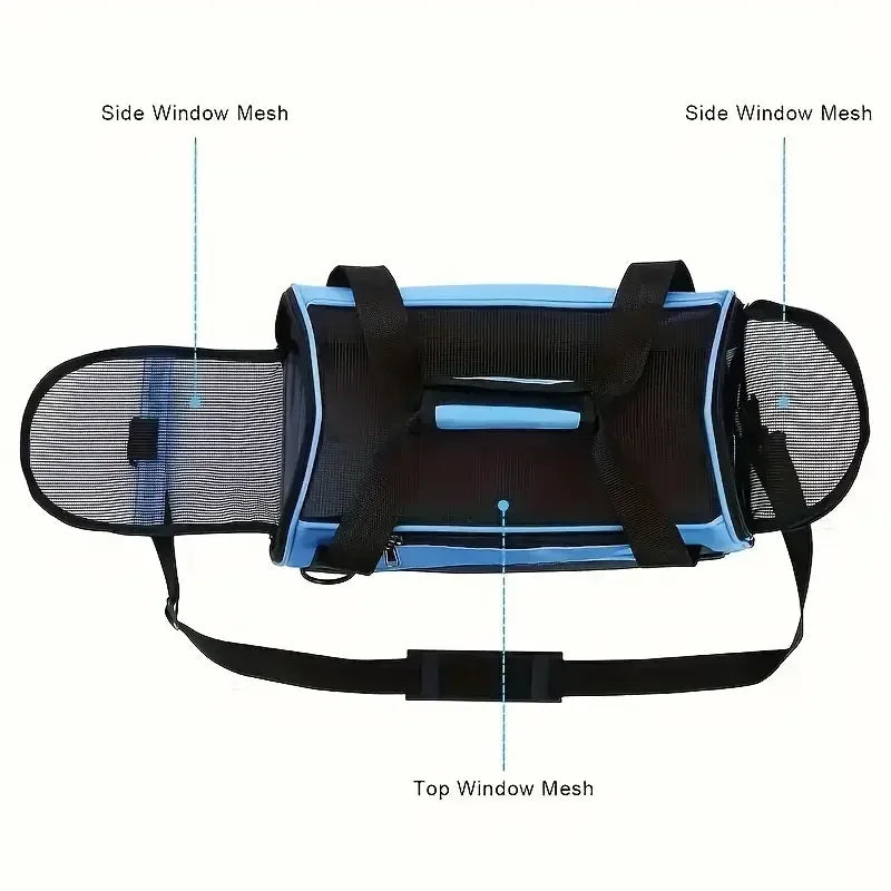 Sac Transport Chat & Chien Portable Mesh Respirant Pliable – Sac à Main Voyage Petite Race | Transport Animaux de Compagnie