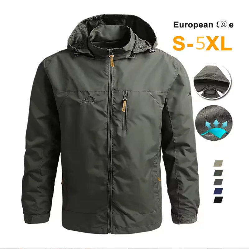 Veste Hoodie Homme Coupe-Vent Outdoor Automne Hiver – Sweat Capuche Sport Casual Grande Taille M-5XL | Streetwear & Montagne