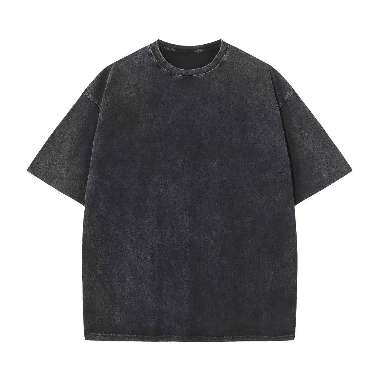 T-Shirt Unisexe Coton 230g Rétro Drop-Shoulder Vintage Couleur Unie Hip-Hop Loose Manches Courtes Confortable Épais Intemporel – T-Shirt Rétro Premium Coton 230g Drop-Shoulder Vintage Hip-Hop Loose | Mode Unisexe Rétro Vintage Premium