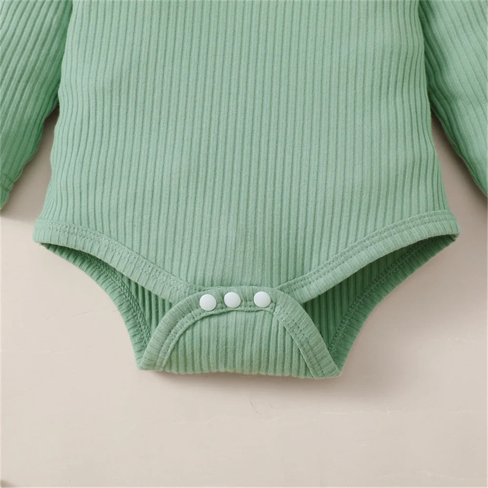Tenue 3 Pièces Bébé Fille Fleurie – Body Manches Longues + Pantalon Fleurs + Bandeau 0-18 Mois