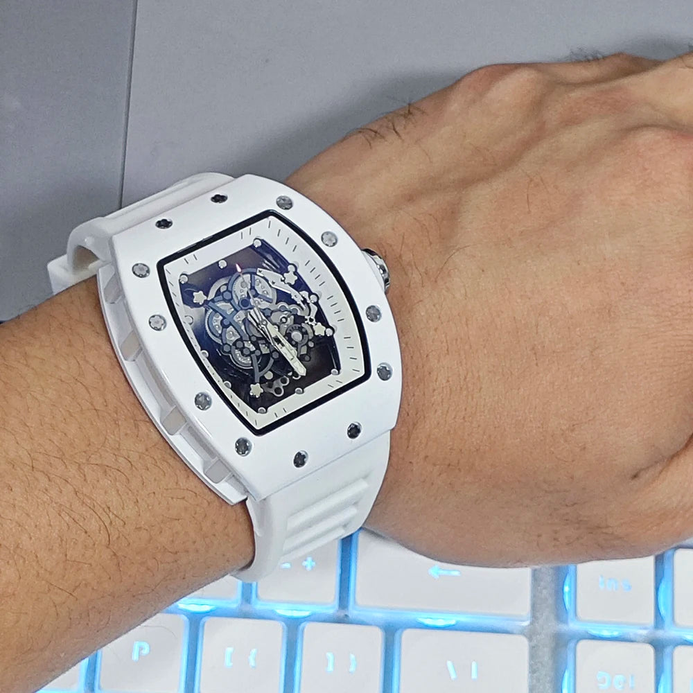 Montre Homme Luxe Mécanique Automatique Transparente – Étanche Fashion Tendance 2025