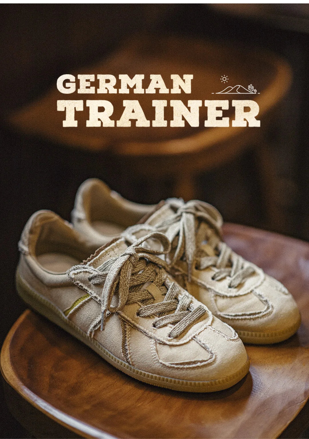 Maden Desert Dune Canvas Rétro Homme – Chaussures Sport Légères Semelle Douce Printemps Été