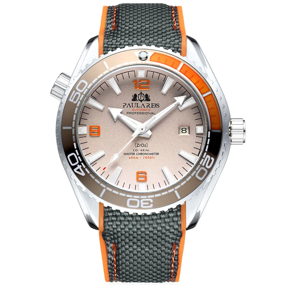 Montre Homme Automatique Mécanique Luxe – Bracelet Caoutchouc Lumineux Étanche Calendrier