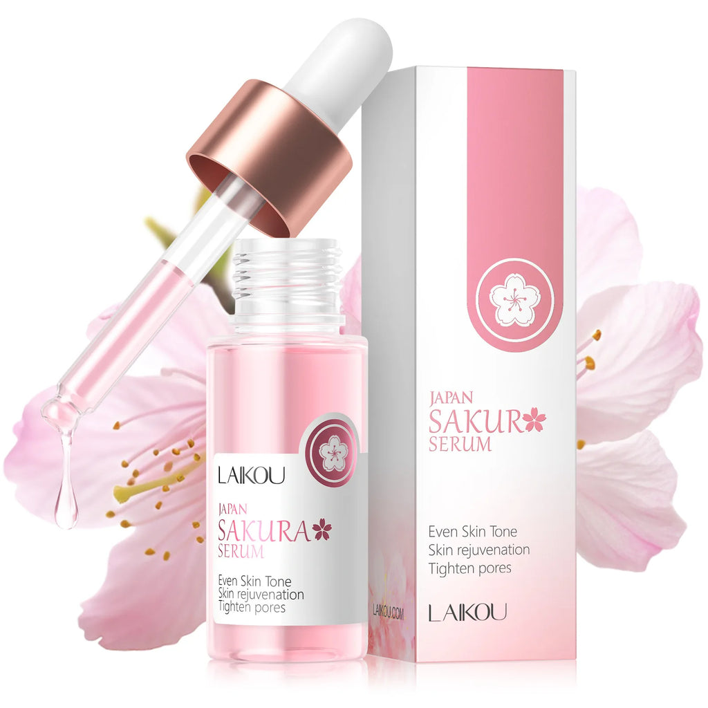 Essence Visage Sakura Laikou 17ml – Éclat Anti-Rides Hydratante Raffermissante Blanchissante