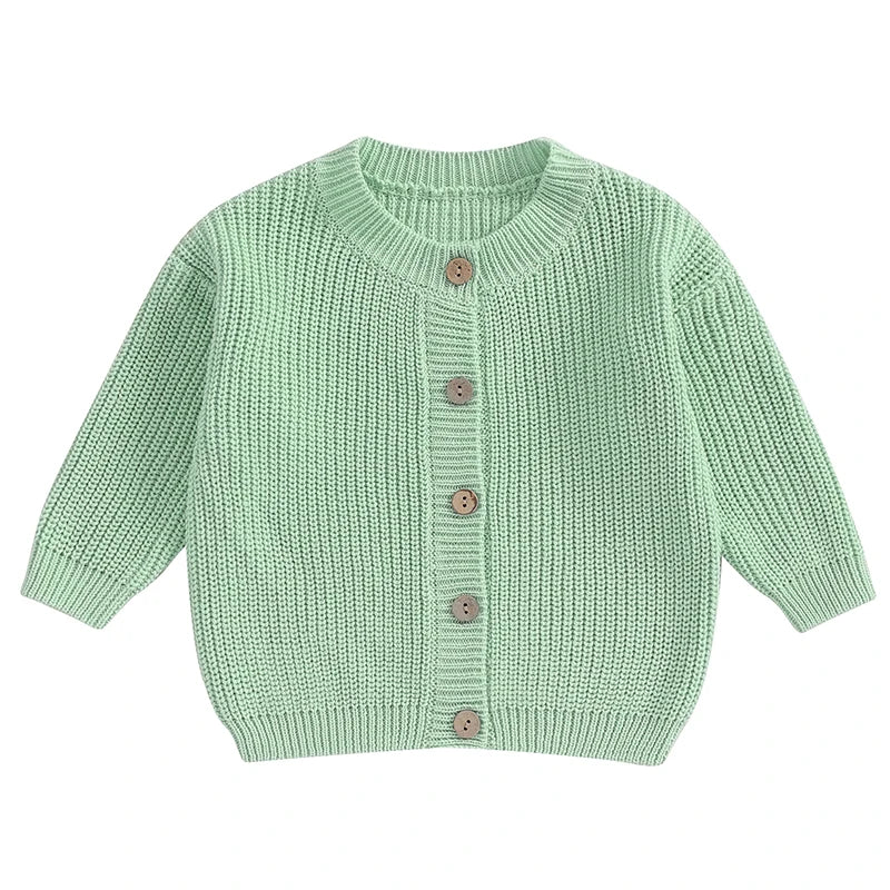 Gilet Cardigan Bébé Tricoté Coton Unisexe – Pull Printemps Automne Enfant Garçon Fille