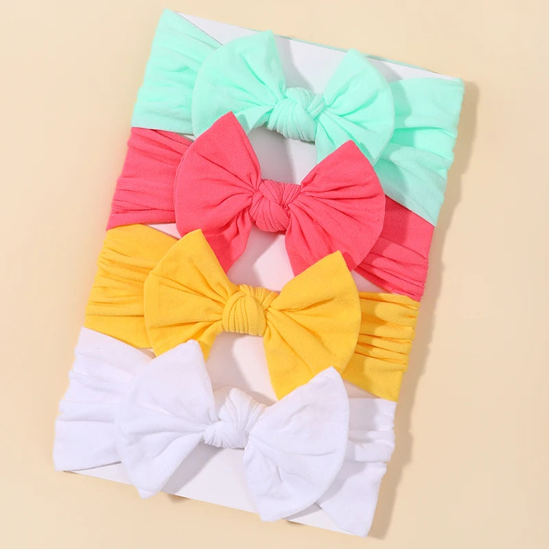 Bandeau Nœud Bébé Fille Élastique Large – Turban Headband Accessoire Cheveux 48 Couleurs