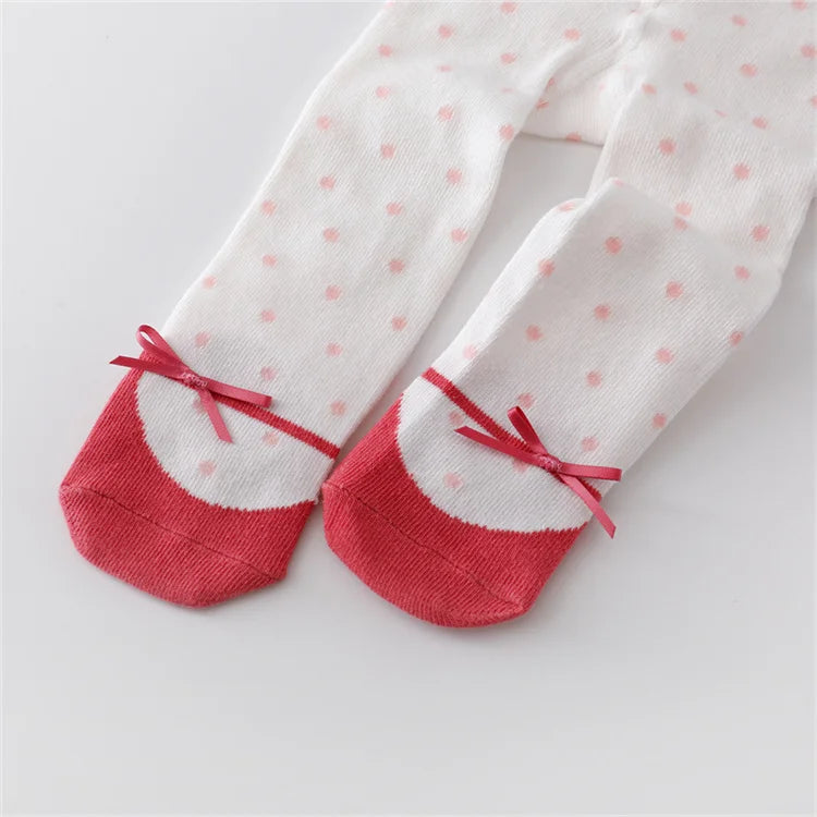 Collants Bébé Fille Coton Tricoté Imprimé – Bas Nourrisson Toddler Casual Printemps 0-12 Mois