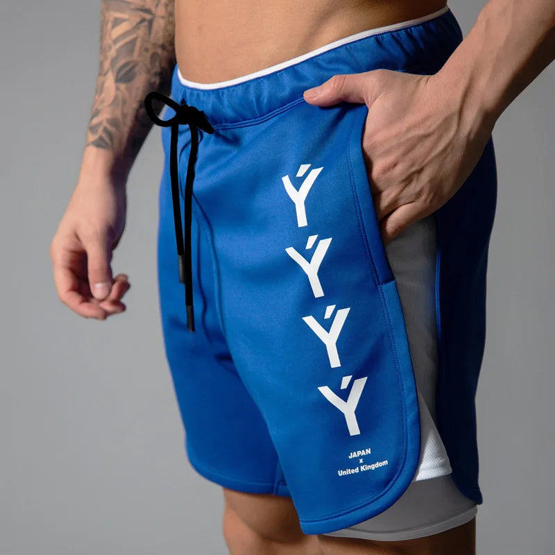 Short Sport Homme Double Couche Séchage Rapide – Respirant & Confortable | Running, Fitness & Entraînement Été