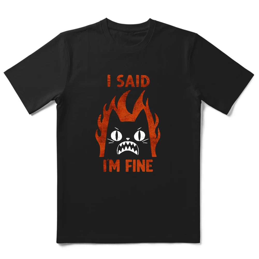T-Shirt Homme 100% Coton Imprimé Chat Cool Loose Été Manches Courtes Col Rond Casual Tendance – Tee Graphique Félin Streetwear | Mode Homme Premium