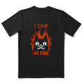 T-Shirt Homme 100% Coton Imprimé Chat Cool Loose Été Manches Courtes Col Rond Casual Tendance – Tee Graphique Félin Streetwear | Mode Homme Premium