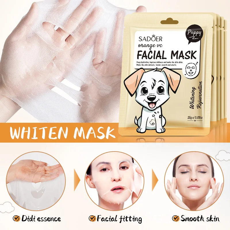 Masques Visage Fruits Frais SADOER – Lot de 5 | Hydratation, Éclat & Apaisement | Soin Peau Quotidien