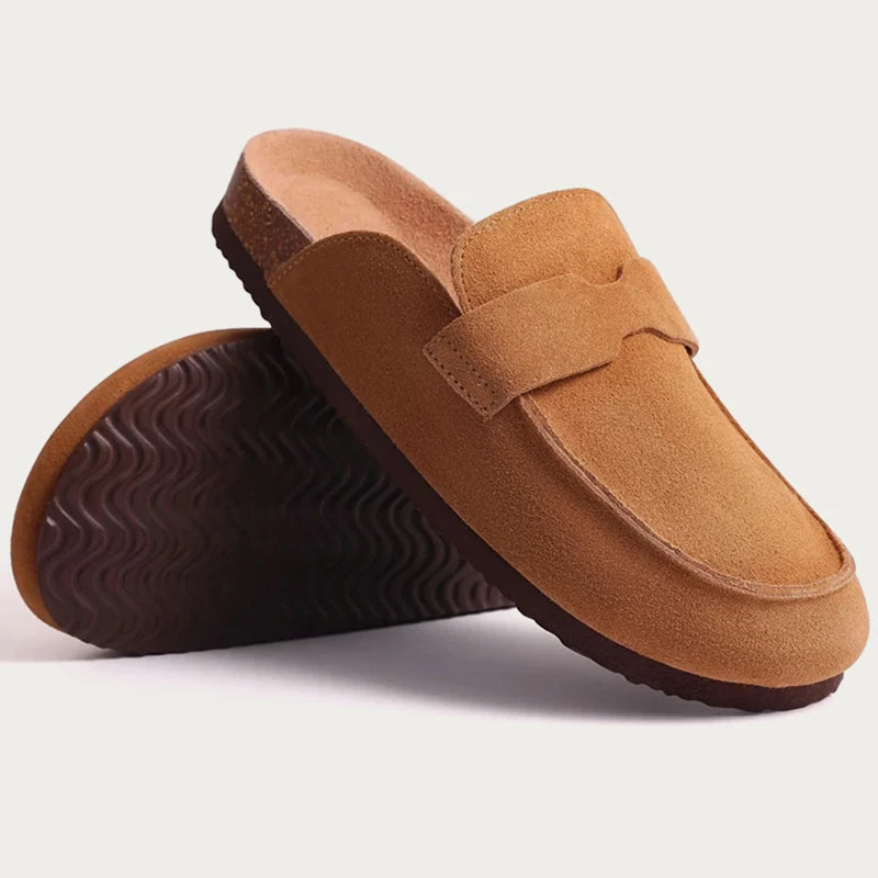 Clogs Liège Suède Unisexe Plage Non-Slip Smile – Mules Outdoor Maison Fashion