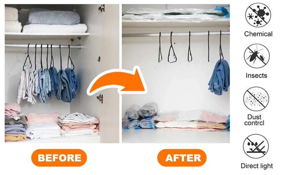 Sacs de Rangement Compressibles Roll-Up – Organisateur Valise Voyage Croisière Maison