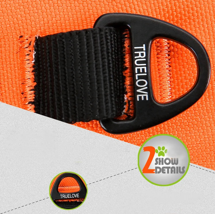 Truelove Harnais Chien Réfléchissant Nylon TLH5651 – Rembourré, Ajustable, Toutes Saisons | Sécurité Voiture & Balade