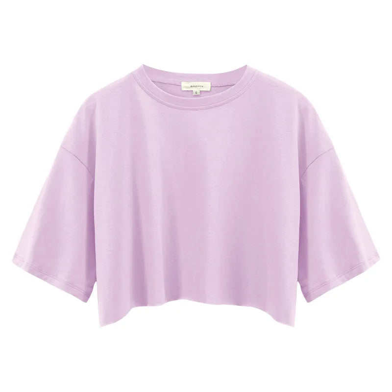 Top Sport Femme Y2K Manches Courtes – Yoga, Danse & Fitness | Coupe Ample Tendance | T-Shirt Sportif Polyvalent Été