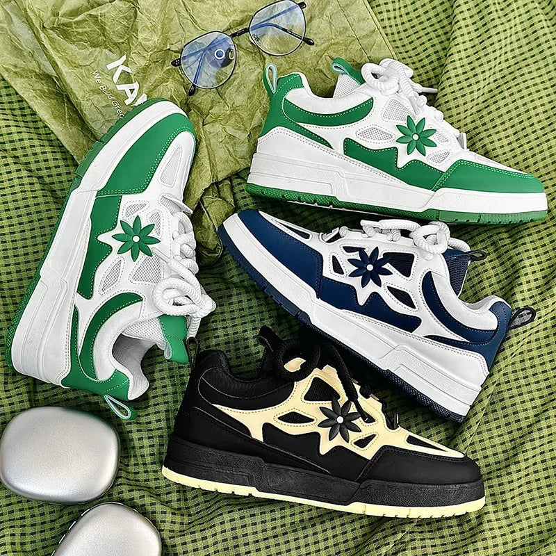 Sneakers Plateforme Vulcanisées Homme – Semelle Épaisse Respirantes Résistantes Sport Casual