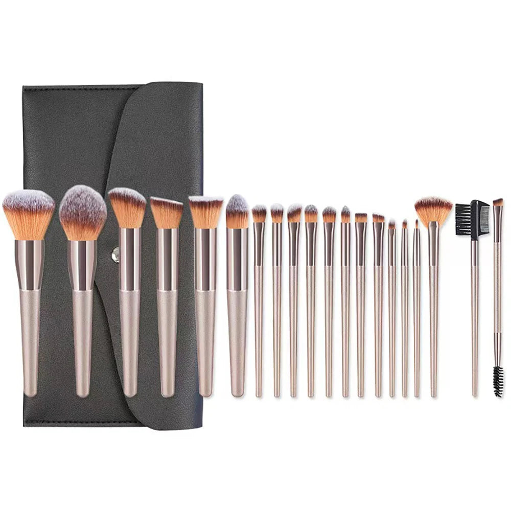 Set de Pinceaux Maquillage Ultra-Doux – Fard à Paupières, Fond de Teint, Poudre & Blush | Femme