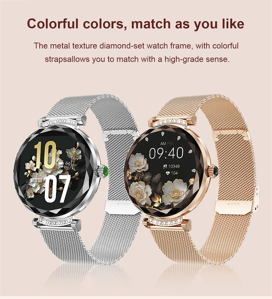 Montre Connectée Femme LIGE NX7 Pro – Écran AMOLED | Appels Bluetooth, Suivi Santé & Sport | Smartwatch Fashion Luxe