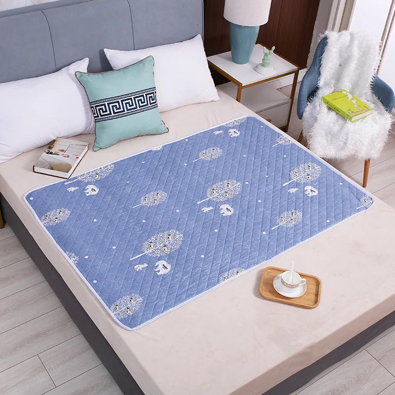 Alèse Imperméable Lavable Bébé Imprimé Cartoon – Protège-Matelas Respirant Anti-Fuite Toddler