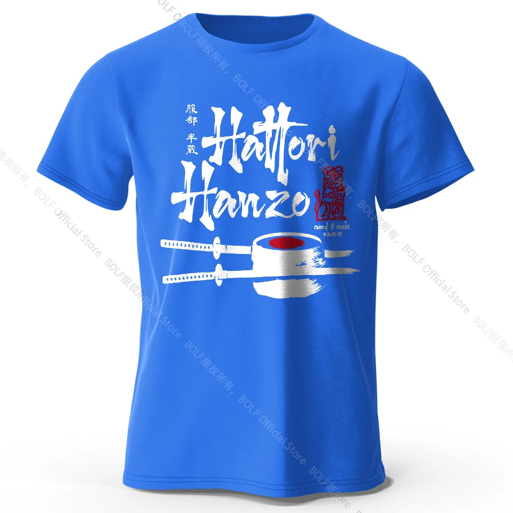 T-Shirt Unisexe Hattori Hanzo Imprimé 100% Coton Oversize Ninja Samouraï Graphic Tee Streetwear Été Pop Culture Japonaise Tendance – T-Shirt Ninja Samouraï Premium Oversize | Mode Unisexe Pop Culture Japonaise Premium