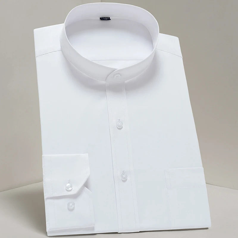Chemise Homme Classique Manches Longues Coupe Standard Formelle Business Bureau Blanche Simple Élégante Casual – Chemise Dress Shirt Tendance | Mode Homme Premium