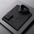 Chemise Homme Manches Longues Infroissable – Couleur Unie Casual Business Anti-Plis