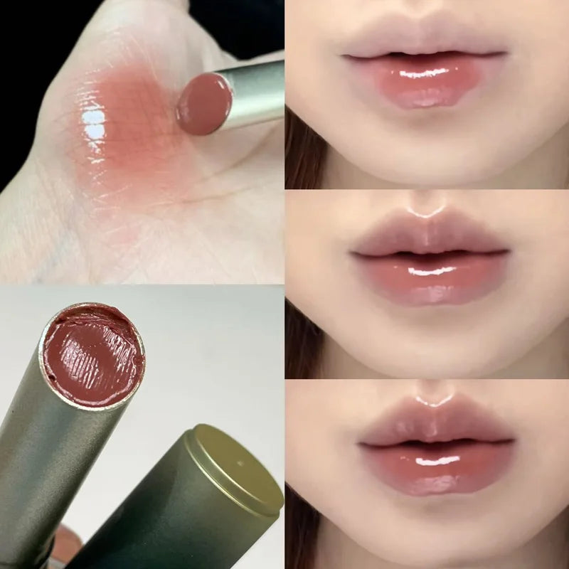 Gloss Jelly Chocolat Brun – Stylo Miroir Nacré Waterproof | Lèvres Hydratées & Brillantes