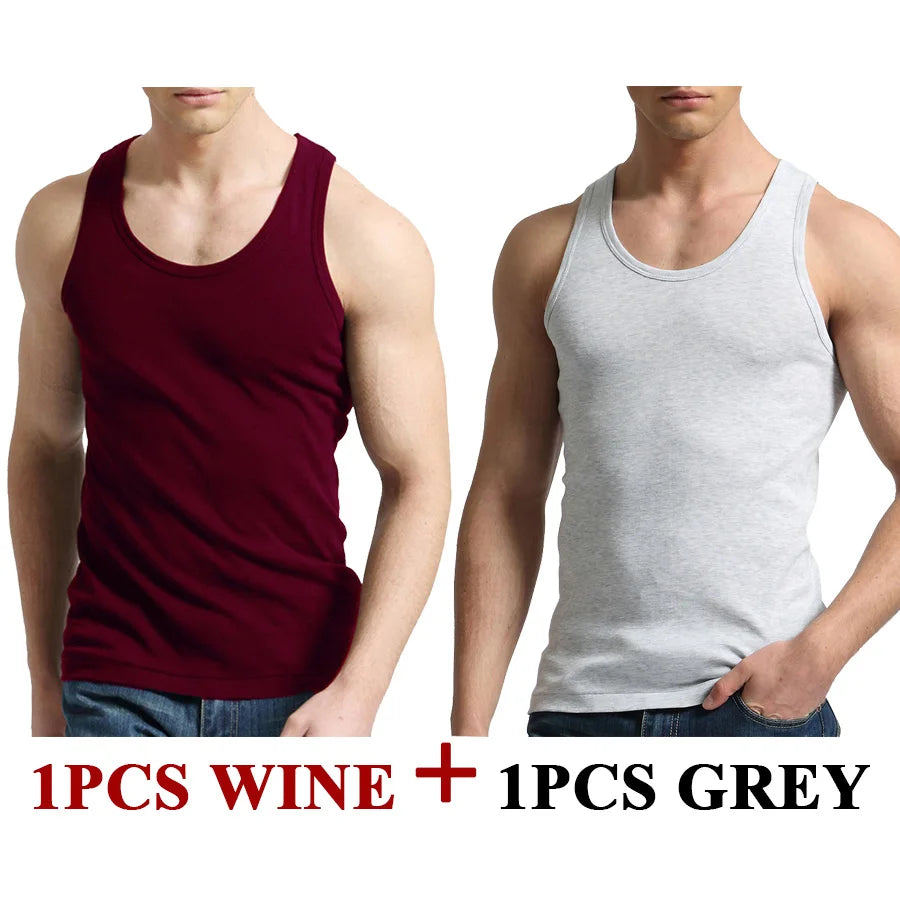 Débardeur Homme 100% Coton Uni Slim Respirant Sans Manches – Casual Gym Running Confortable Sous-Vêtement Cadeau | Mode Homme Sport